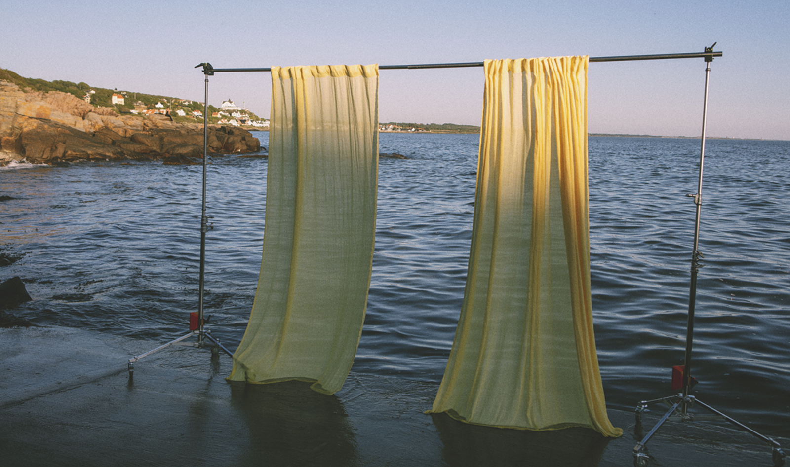 Curtains in the ocean